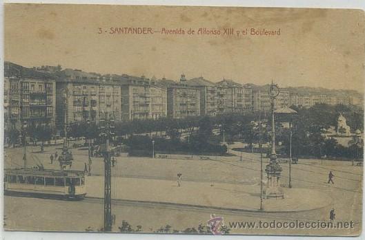 POSTAL ANTIGUA DE SANTANDER. AVDA. ALFONSO Xlll Y EL BOULEVARD Nº 3