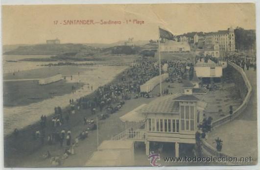 POSTAL ANTIGUA DE SANTANDER. SARDINERO. PRIMERA PLAYA Nº 17