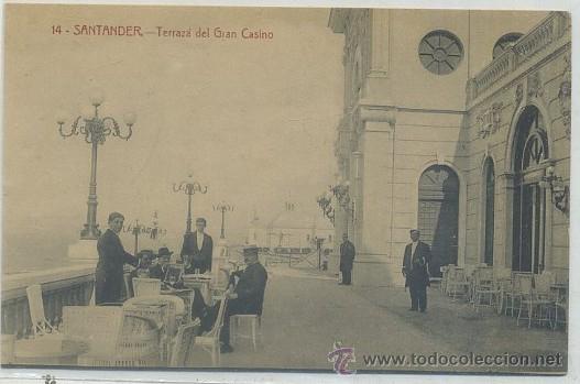 POSTAL ANTIGUA DE SANTANDER. TERRAZA DEL GRAN CASINO Nº 14