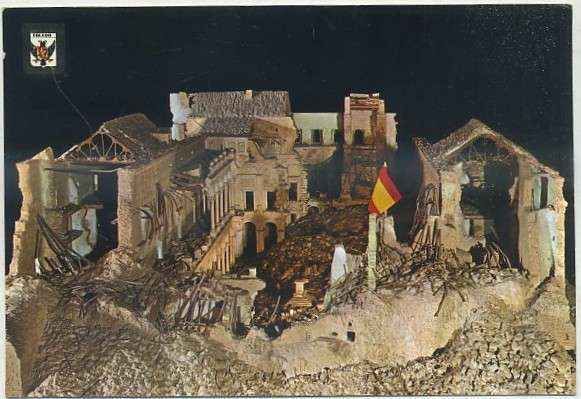 POSTAL DE TOLEDO. EL ALCAZAR Y RUINAS Nº 129