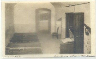 POSTAL DE TOLEDO. ALCAZAR. ULTIMO DORMITORIO DEL CORONEL MOSCARDO