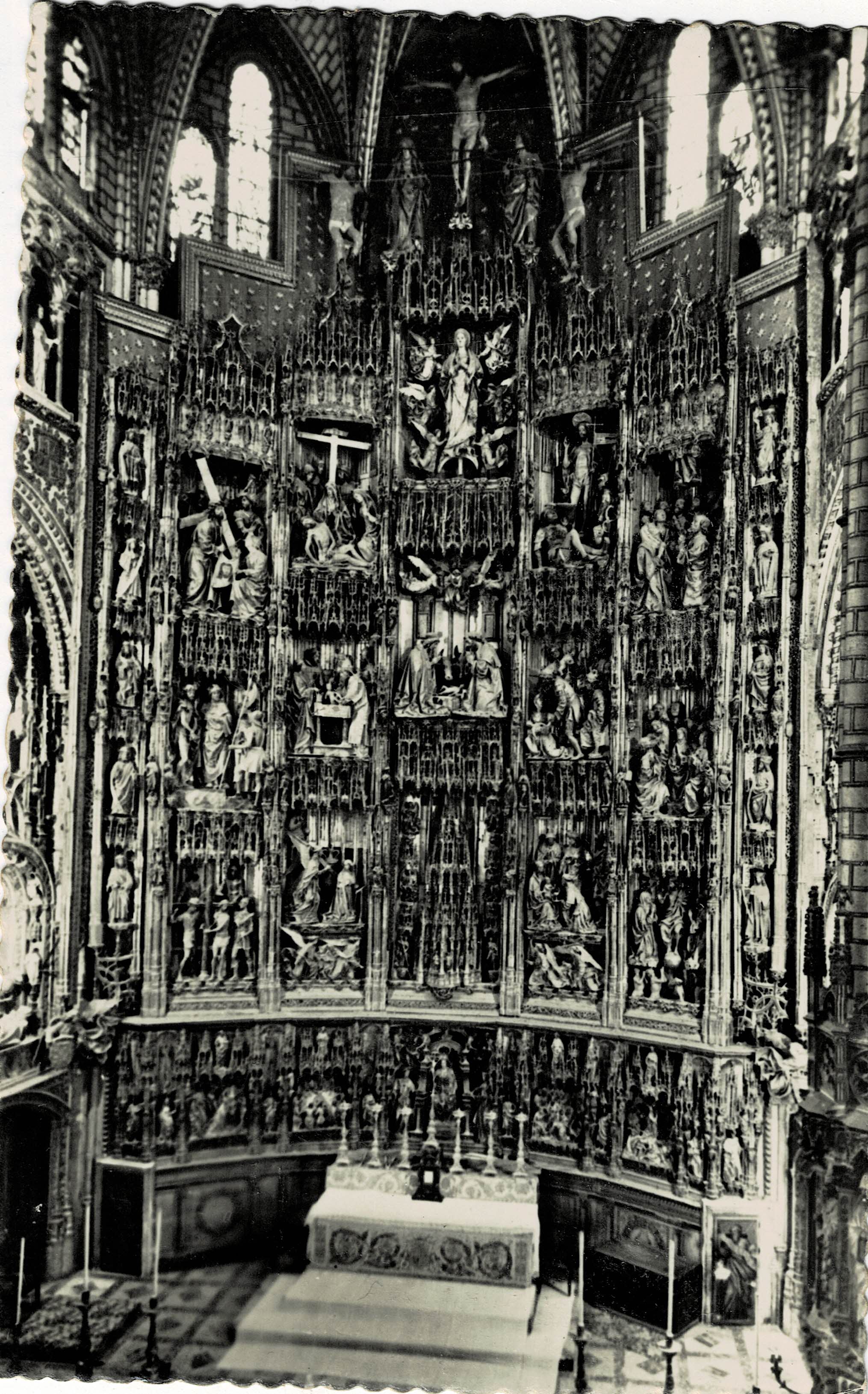 POSTAL DE CASTILLA LA MANCHA. TOLEDO. CATEDRAL. RETABLO DEL ALTAR MAYOR SIGLO XVI