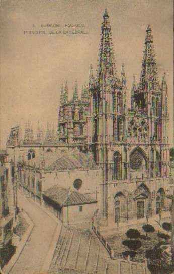 POSTAL ANTIGUA DE BURGOS. Nº 1. FACHADA PRINCIPAL DE LA CATEDRAL.