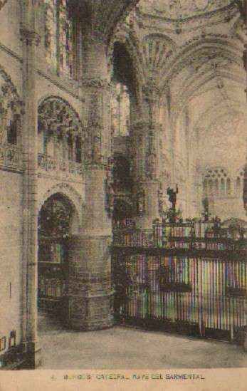 POSTAL ANTIGUA DE BURGOS. Nº 4. CATEDRAL. NAVE DEL SARMENTAL.