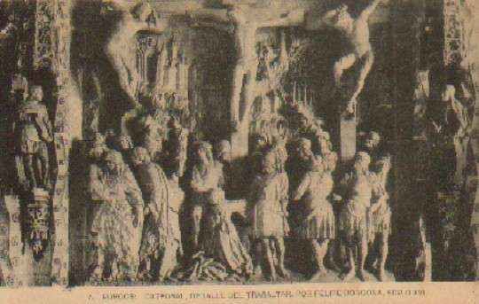 POSTAL ANTIGUA DE BURGOS. Nº 7. CATEDRAL. DETALLE DEL TRASALTAR, POR FELIPE BORGOÑA, SIGLO XVI