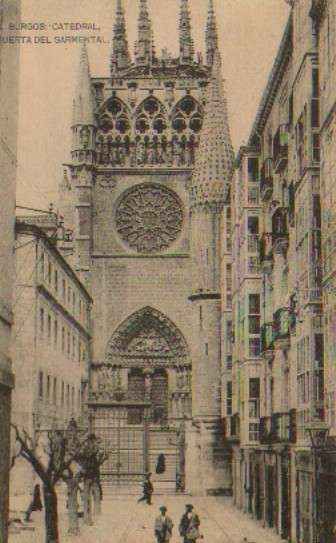 POSTAL ANTIGUA DE BURGOS. CATEDRAL PUERTA SACRAMENTAL. Nº 8