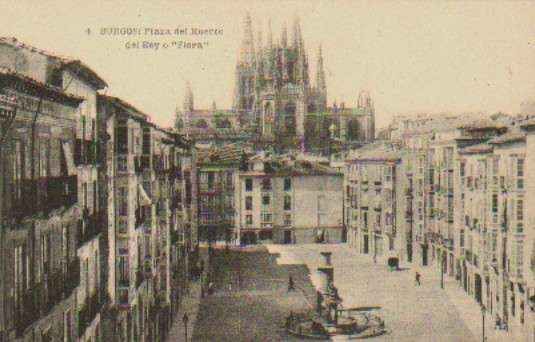 POSTAL ANTIGUA DE BURGOS. Nº 4. PLAZA DE HUERTO DEL REY O FLORA.