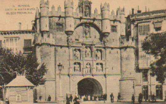 POSTAL ANTIGUA DE BURGOS. Nº 13. ARCO DE SANTA MARIA. MUSEO PROVINCIAL.