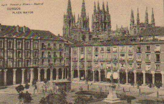 POSTAL ANTIGUA DE BURGOS. PLAZA MAYOR.