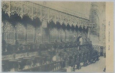 POSTAL ANTIGUA DE AVILA. CORO DE SANTO TOMAS