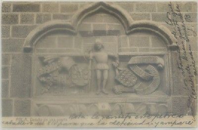POSTAL ANTIGUA DE AVILA. DETALLE DE UNA PUERTA