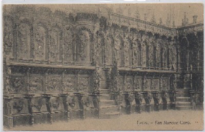 POSTAL ANTIGUA DE LEON: SAN MARCOS. CORO