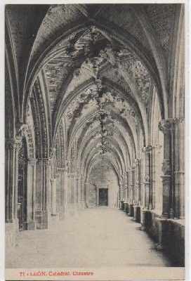 POSTAL ANTIGUA DE LEON: CATEDRAL. CLAUSTRO Nº 71