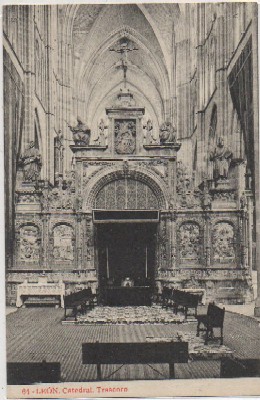 POSTAL ANTIGUA DE LEON: CATEDRAL. TRASCORO Nº 64