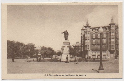 POSTAL ANTIGUA DE LEON: PASEO DE LOS CONDES DE SAGASTA Nº 12