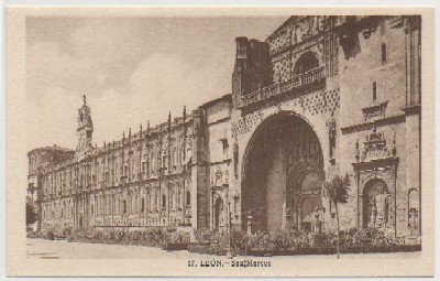 POSTAL ANTIGUA DE LEON: SAN MARCOS Nº 17