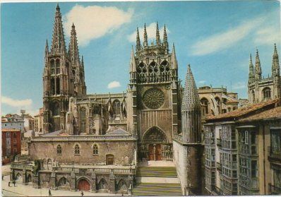 POSTAL DE BURGOS. CATEDRAL. FACHADA SUR