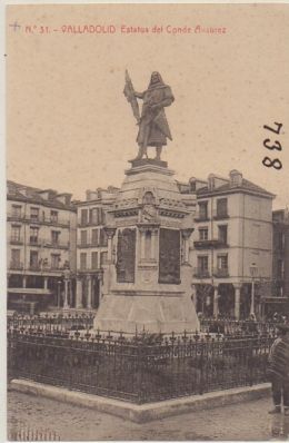POSTAL VALLADOLID. ESTATUA DEL CONDE ANSUREZ