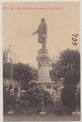 POSTAL VALLADOLID. MONUMENTO A JOSE ZORRILLA Nº 32
