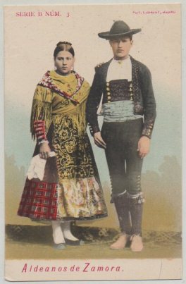 POSTAL ANTIGUA DE CASTILLA Y LEON. ALDEANOS DE ZAMORA. SERIE B, Nº 3
