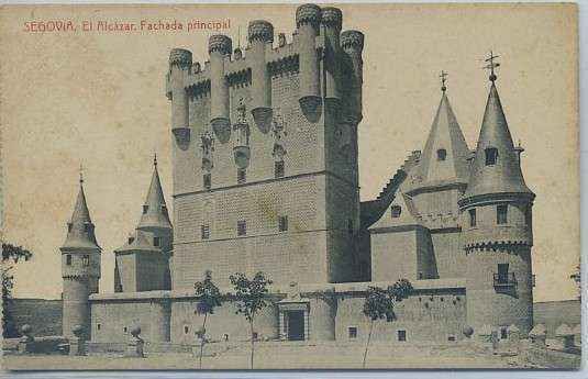POSTAL ANTIGUA DE CASTILLA Y LEON. SEGOVIA. EL ALCAZAR. FACHADA PRINCIPAL