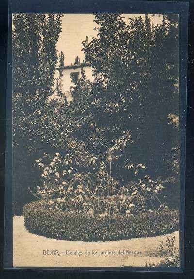 POSTAL ANTIGUA DE SALAMANCA - BEJAR - DETALLES DE LOS JARDINES DEL BOSQUE