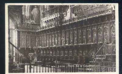POSTAL DE LEON - CORO DE LA CATEDRAL Nº 1616
