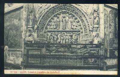 POSTAL DE LEON - CATEDRAL SEPULCRO DE ORDOÑO II Nº 108