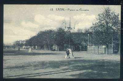 POSTAL ANTIGUA DE LEON - PASEO DE GUZMAN Nº 13