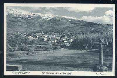 POSTAL DE SALAMANCA - CANDELARIO EL PUEBLO DESDE LAS ERAS