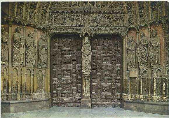POSTAL DE LEON - CATEDRAL. PUERTA DE NTRA. SRA. LA BLANCA Nº 49