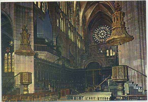 POSTAL DE LEON - CATEDRAL. CORO Y NAVE CENTRAL Nº 58