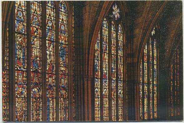 POSTAL DE LEON - CATEDRAL. VIDRIERAS SIGLO Xlll Nº 44
