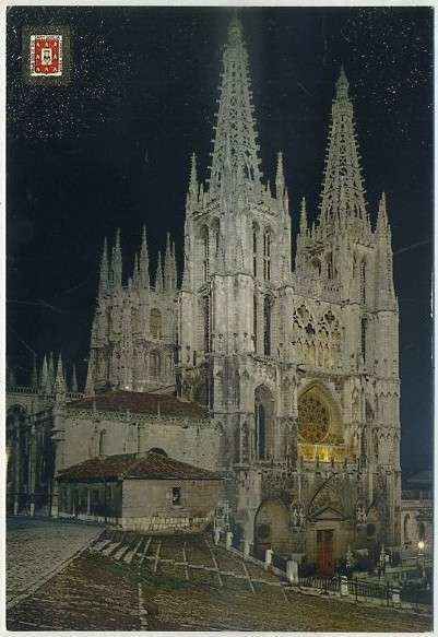 POSTAL DE BURGOS. CATEDRAL. VISTA NOCTURNA Nº 29