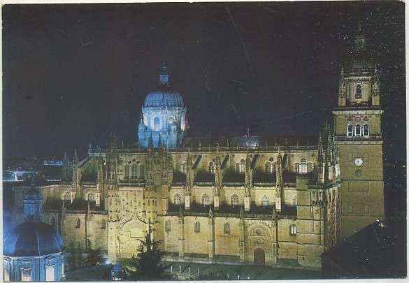 POSTAL DE SALAMANCA. CATEDRAL DE NOCHE Nº 73