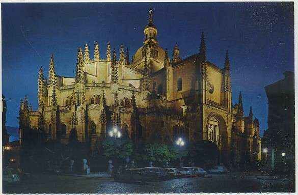 POSTAL DE SEGOVIA. CATEDRAL VISTA NOCTURNA Nº 180