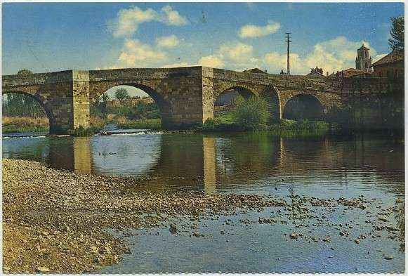 POSTAL DE LEON. SAHAGUN. PUENTE CANTO