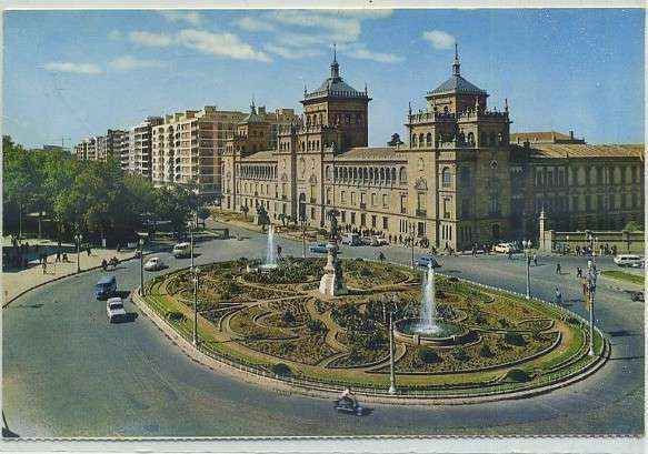 POSTAL DE VALLADOLID. PLAZA DE ZORRILLA. ACADEMIA DE ARTILLERIA