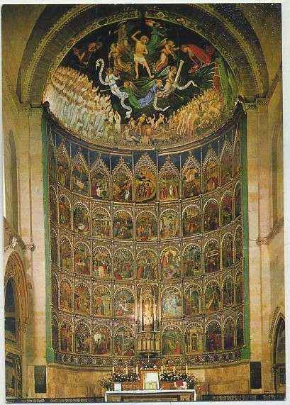 POSTAL DE SALAMANCA. CATEDRAL VIEJA. RETABLO DEL ALTAR MAYOR
