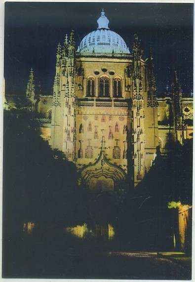 POSTAL DE SALAMANCA. Nº 26 FACHADA CATEDRAL VIEJA, DE NOCHE