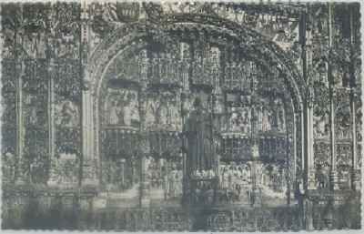 POSTAL DE BURGOS. DETALLE DEL RETABLO DE SAN NICOLAS
