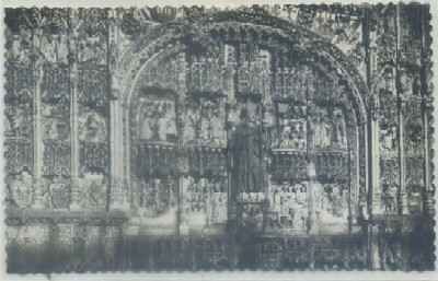 POSTAL DE BURGOS. DETALLE DEL RETABLO DE SAN NICOLAS