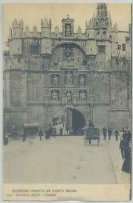 POSTAL ANTIGUA DE BURGOS. PUERTA DE SANTA MARIA Nº 1341