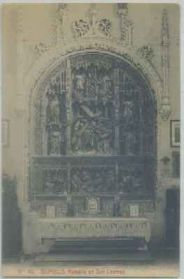 POSTAL ANTIGUA DE BURGOS. RETABLO DE SAN LESMES