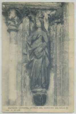 POSTAL ANTIGUA DE BURGOS. CATEDRAL. DETALLDE DEL CLAUSTRO DEL SIGLO XV