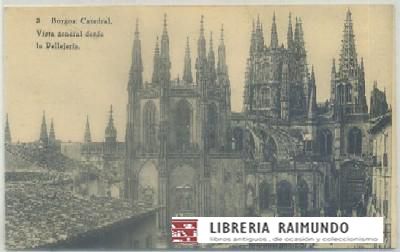 POSTAL ANTIGUA DE BURGOS. CATEDRAL. VISTA GENERAL DESDE LA PELLEJERIA Nº 3