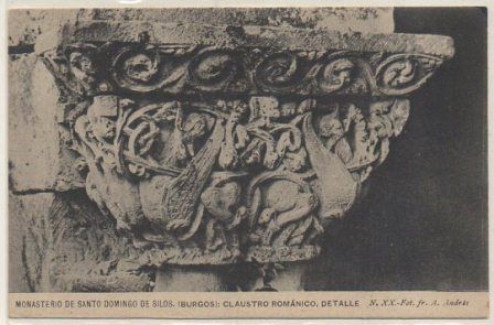 POSTAL ANTIGUA DE BURGOS. MONASTERIO DE SANTO DEMINGO DE SILOS. CLAUSTRO ROMANICO