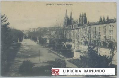 POSTAL ANTIGUA DE BURGOS. PASEO DEL ESPOLON