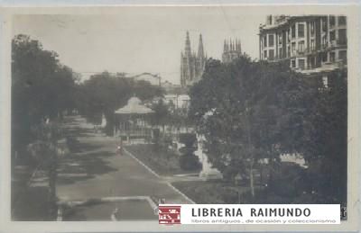 POSTAL ANTIGUA DE BURGOS. PASEO DEL ESPOLON
