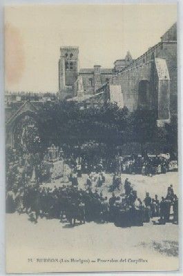 POSTAL ANTIGUA DE BURGOS. LAS HUELGAS. PROCESIÓN DEL CORPILUS Nº 23